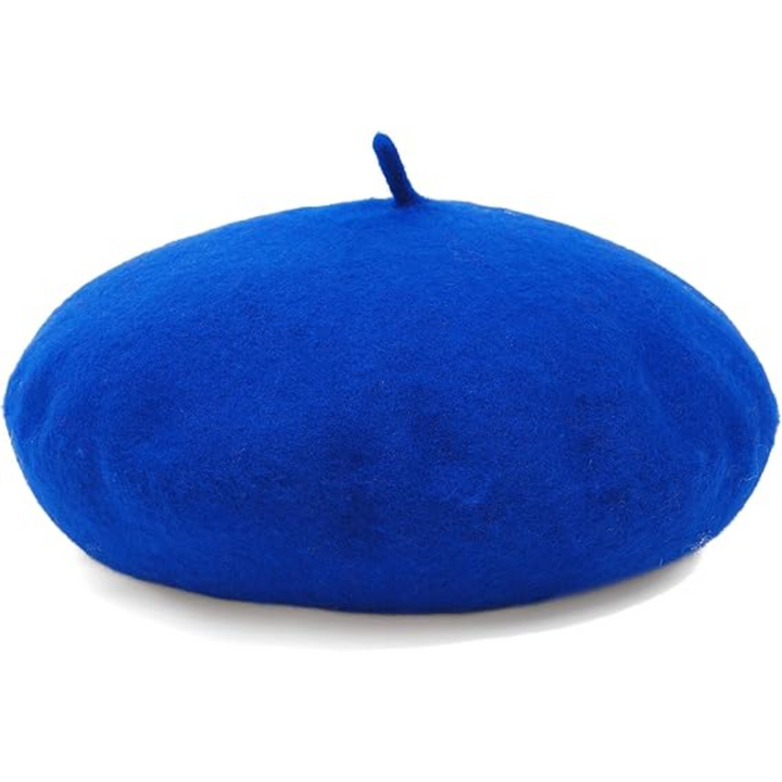 Warm wool beret for women, classic design for a sophisticated winter outfit.