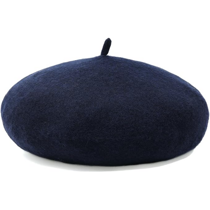 Fashionable women's classic wool beret, ideal for a refined winter style.