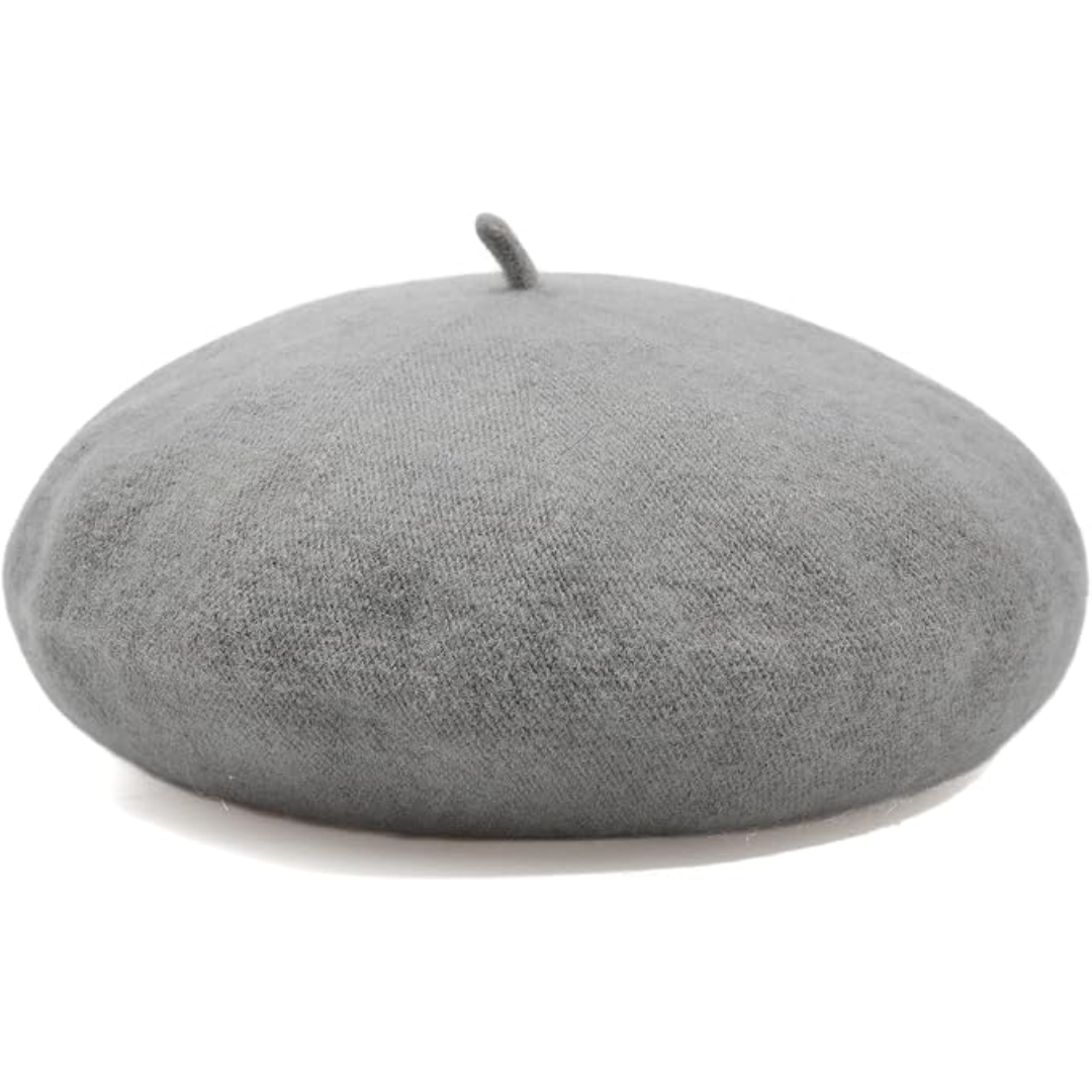Chic French wool beret for women, adding elegance to cold weather attire.