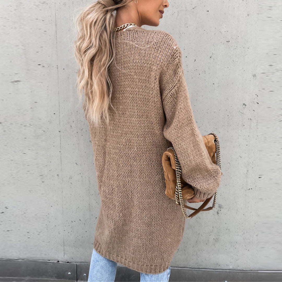 Stylish Camile women's knit cardigan, ideal for versatile everyday outfits & warmth.