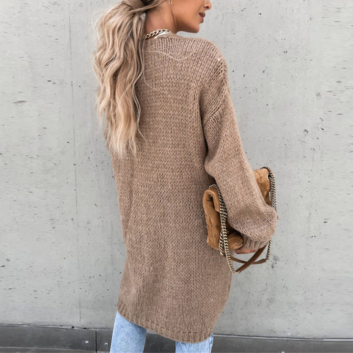 Stylish Camile women's knit cardigan, ideal for versatile everyday outfits & warmth.