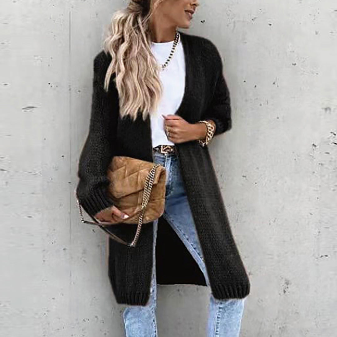Camile classic comfort cardigan, a timeless piece for women's fall & winter wardrobes.