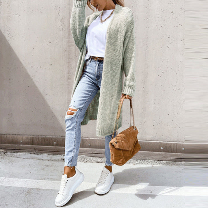 Classic Camile women's cardigan, essential for fall fashion & elegant winter layering.