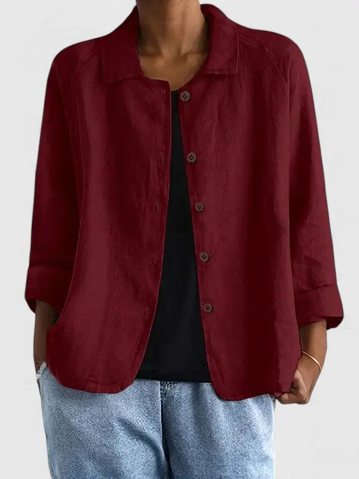 Minimalist women's light top, supremely comfortable for spring & summer. Features a soft fabric and relaxed fit.