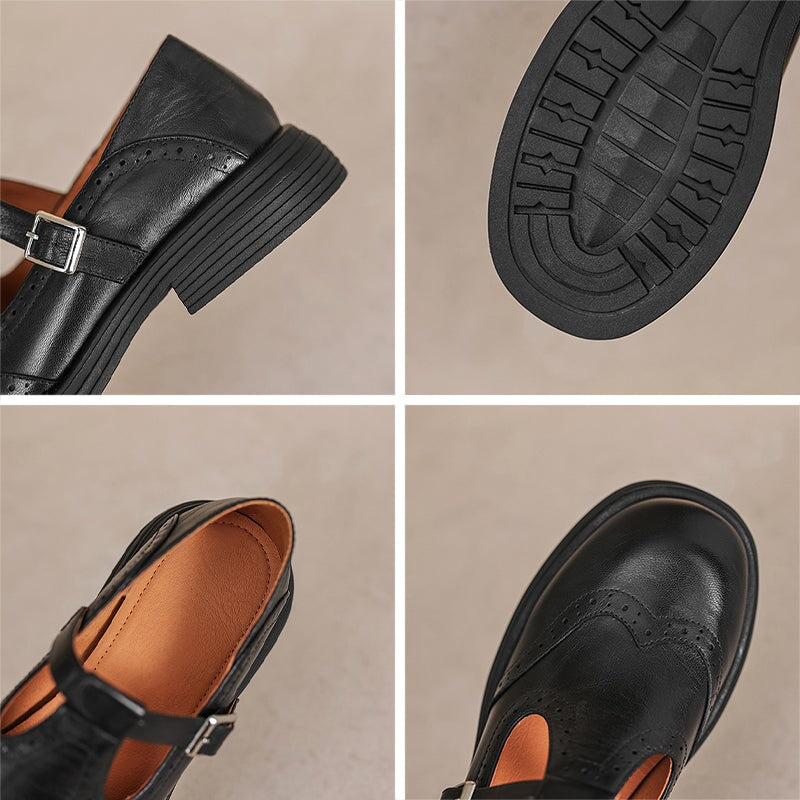 Women's classic Mary Jane flat sandals, offering secure fit & all-day comfort for casual wear.