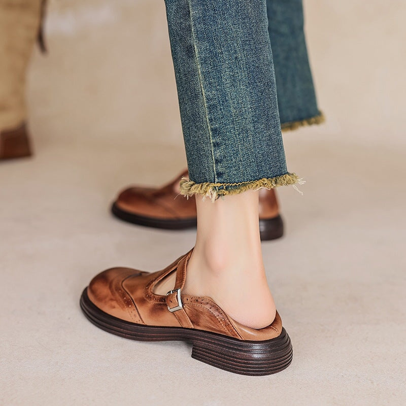 Classic Mary Jane style women's sandals, designed for secure, comfortable all-day casual wear.