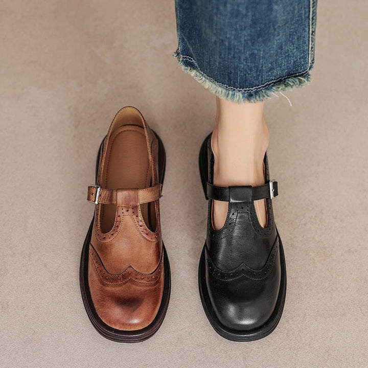 Women's comfortable flat Mary Jane sandals, ideal for everyday casual wear & spring summer outings.