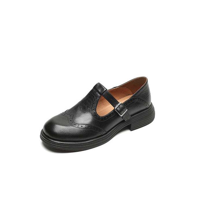 Classic women's Mary Jane loafer-style sandals for secure, comfortable all-day casual footwear.