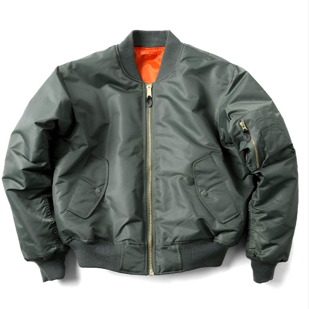 Women's Classic Rib-Knit Bomber Jacket, a stylish and versatile casual outerwear piece.