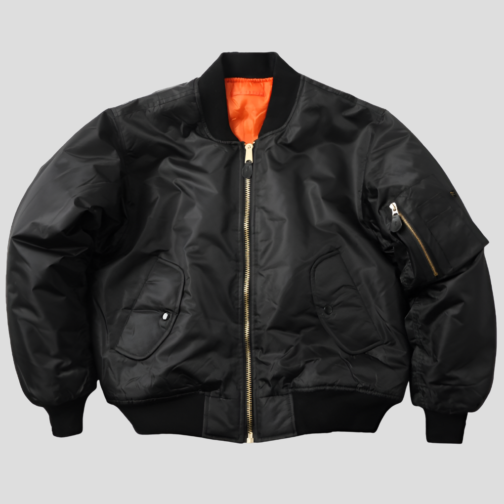 Modern women's rib-knit bomber jacket in a classic fit, essential casual outerwear fashion.