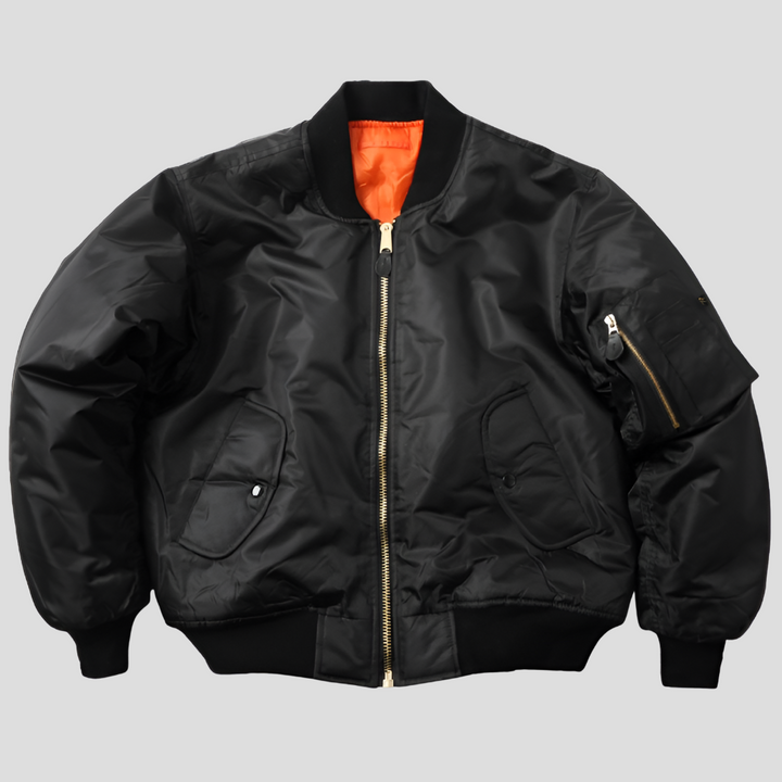 Modern women's rib-knit bomber jacket in a classic fit, essential casual outerwear fashion.