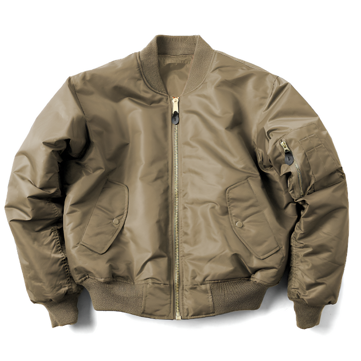 Rib-knit bomber jacket for women, featuring a comfortable classic design and zip-up front.
