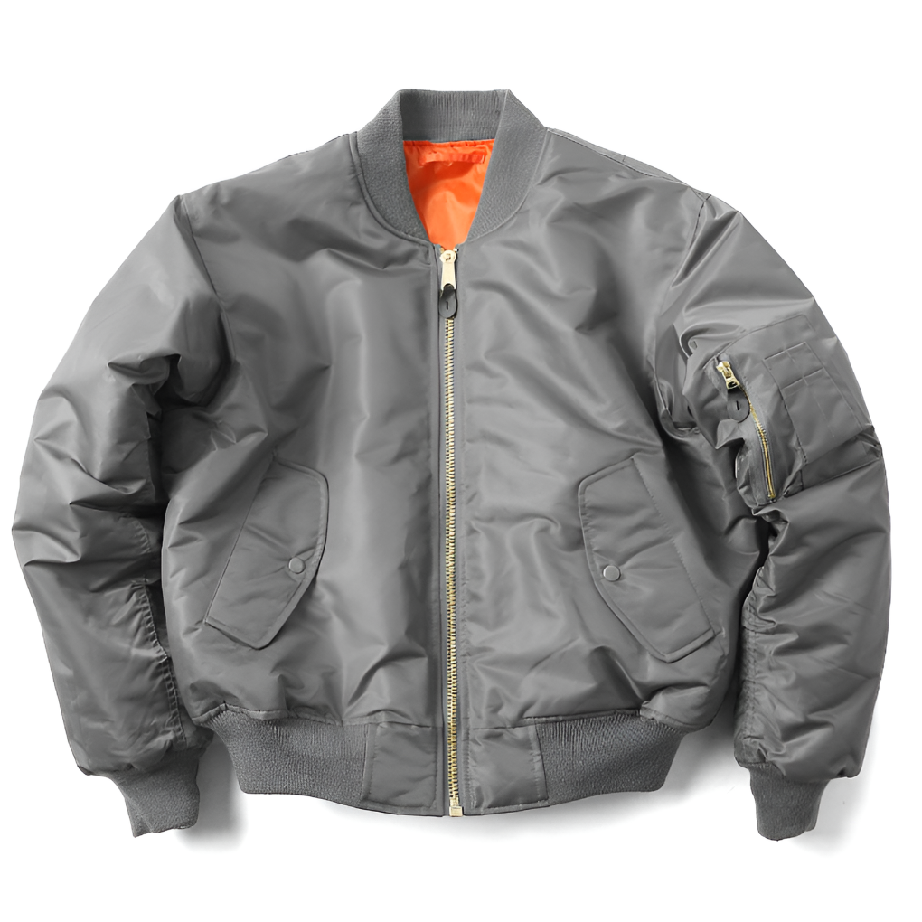 Fashionable women's rib-knit bomber jacket, a versatile and classic zip-up outerwear choice.