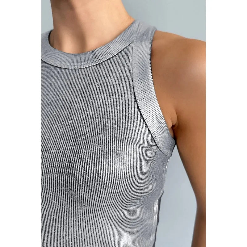 Classic women's sleeveless tank top, a comfortable and stylish basic for versatile summer outfits.