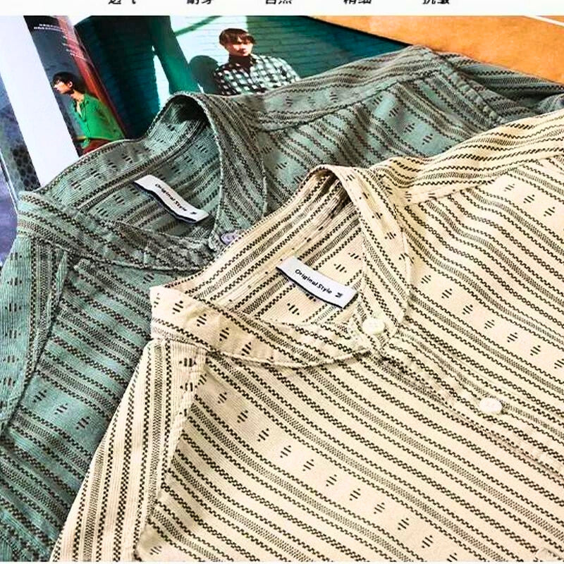 Women's long sleeve striped button-down shirt, a classic casual top perfect for spring and summer fashion.