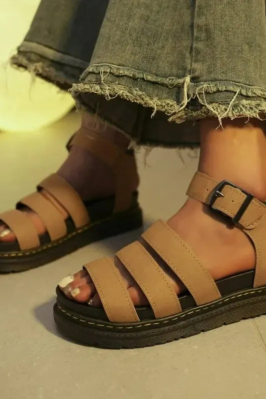 Comfortable women's slip-on sandals, offering cloud-soft support for all-day summer activities.