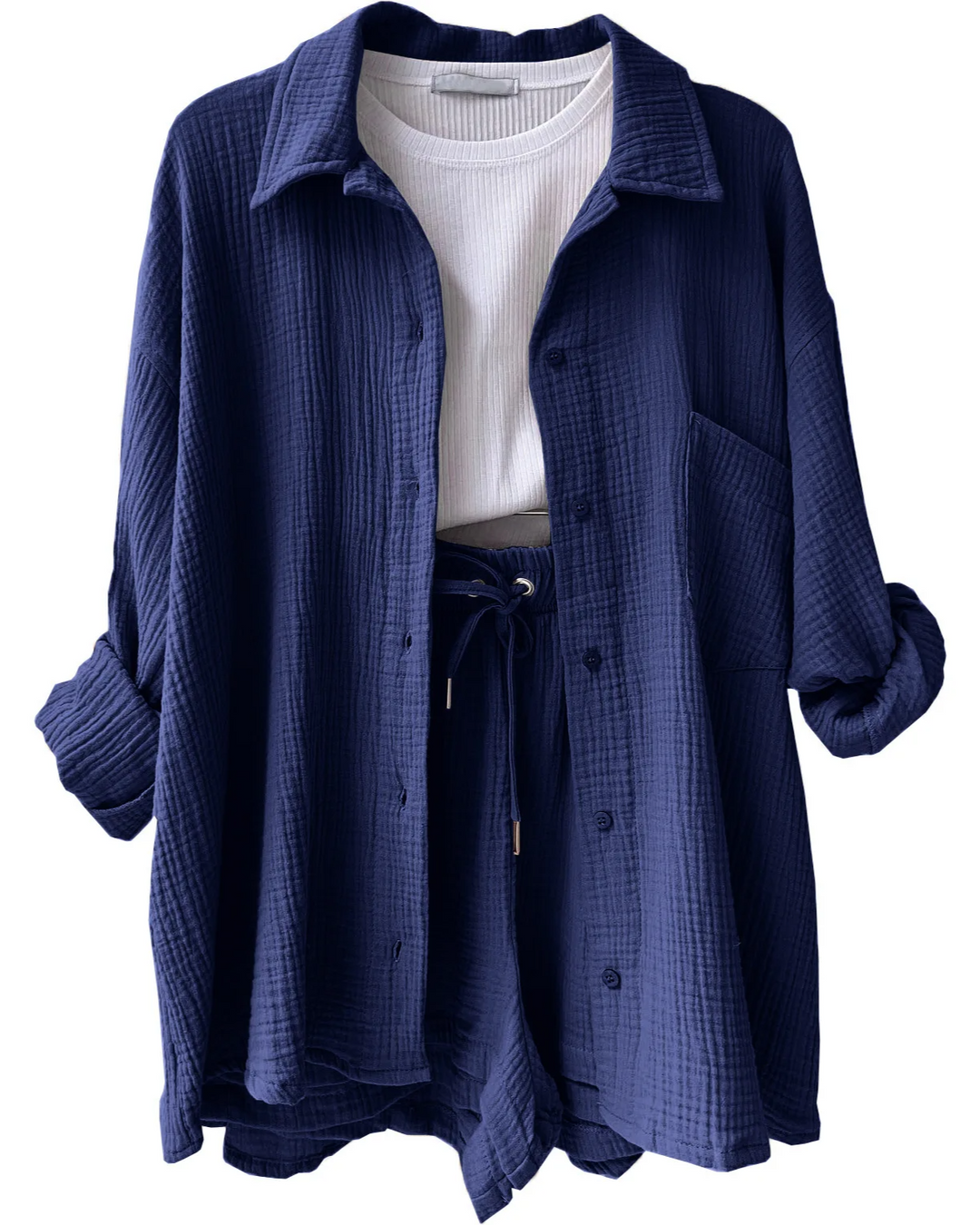 Comfortable two-piece women's lounge set, breathable cotton for ultimate relaxation.