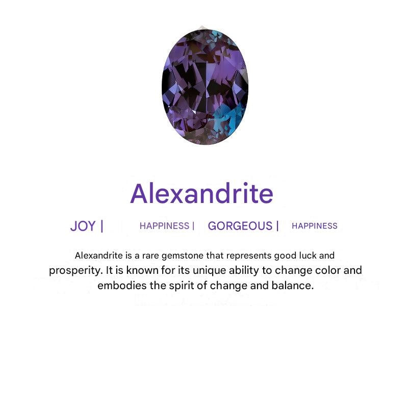 Gold leaf design women's ring featuring enchanting color change Alexandrite & Amethyst stones.