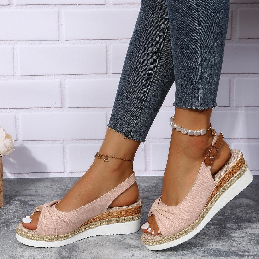 ComfiLift women's wedge sandals, providing supportive all-day comfort for summer adventures.