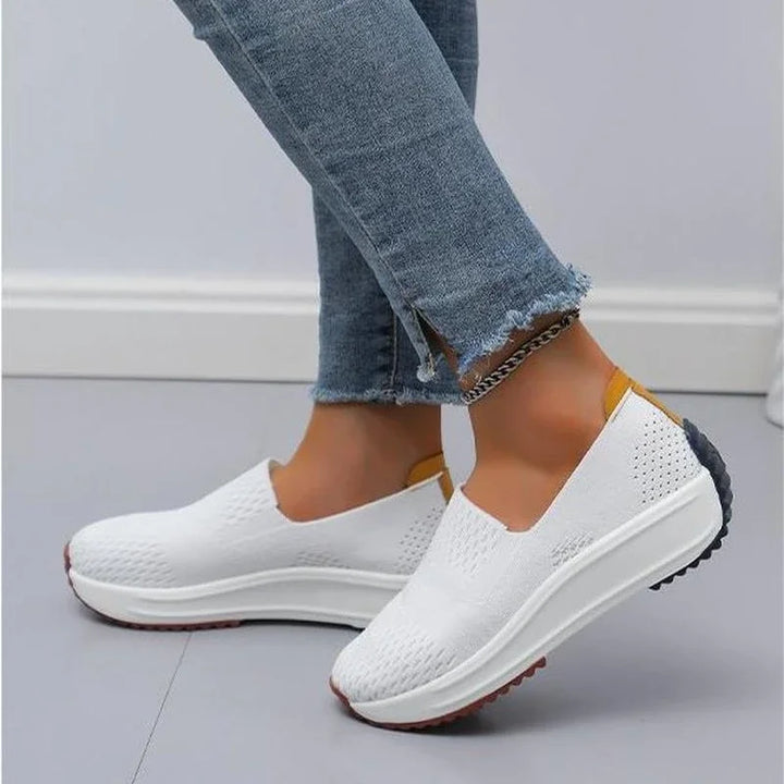 Comfort Flex women's slip-on walking shoes, perfect for active women seeking lightweight and supportive footwear.