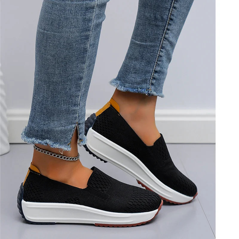 Easy slip-on women's walking shoes, lightweight and flexible for all-day comfort and casual everyday wear.