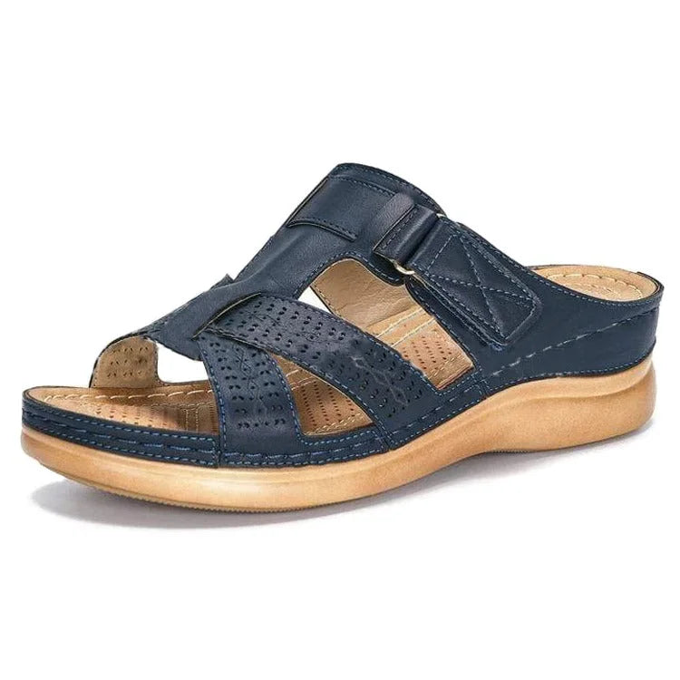 Orthopedic sandals for women, designed with deep arch support to relieve foot pain & offer comfort.