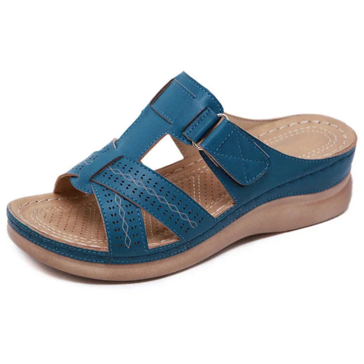 Adjustable strap women's orthopedic sandals, ensuring a custom, stable fit & foot support.