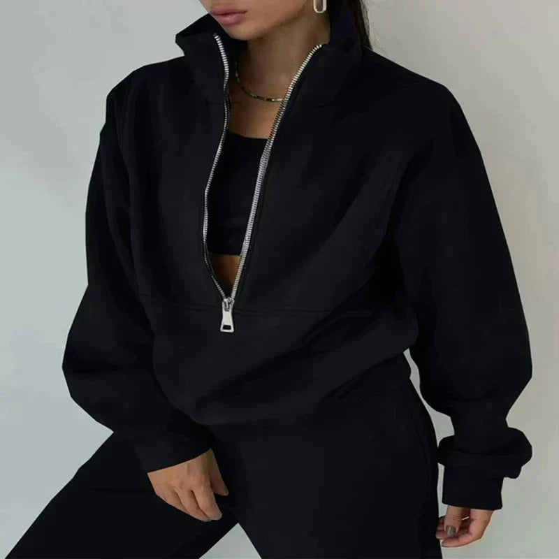 Sporty women's tracksuit set, designed for comfort and activewear, a chic ladies fashion choice.
