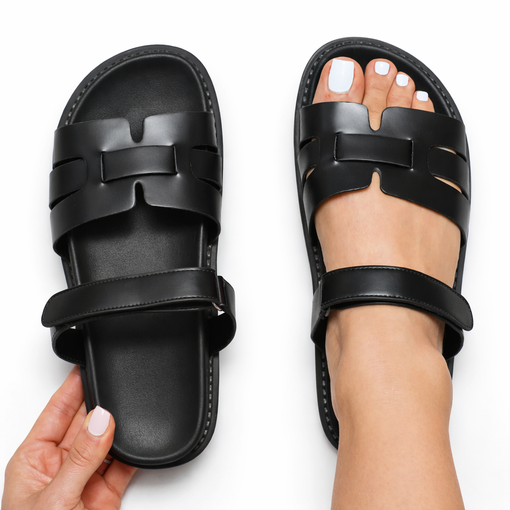 Stylish casual women's sandals, adjustable for summer walking.