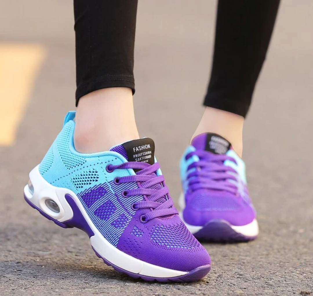 Women's comfortable air-cushioned sneakers, great for walking, jogging, and casual daily use.