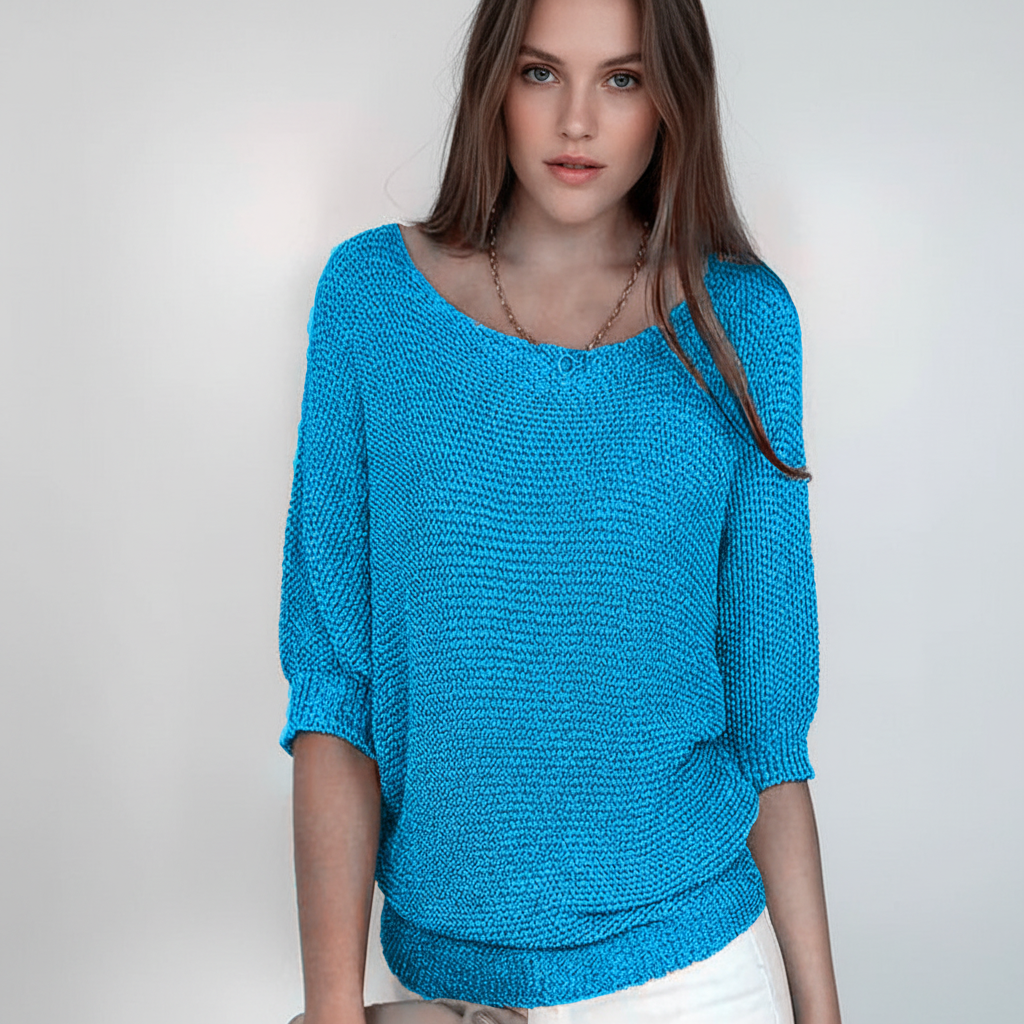 Versatile women's batwing sleeve sweater, cozy knit perfect for autumn and winter.