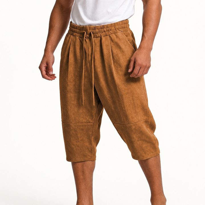 Black women's cropped drawstring pants for ultimate comfort and casual style. Breathable and relaxed fit.