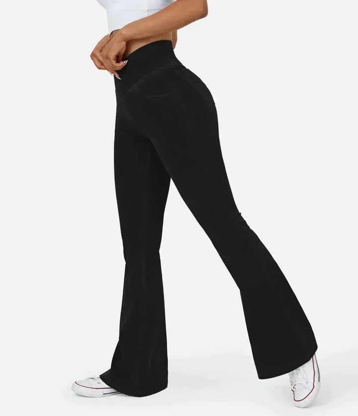 Women's high waist curvy fit jeans, offering comfort and a flattering silhouette in light blue.