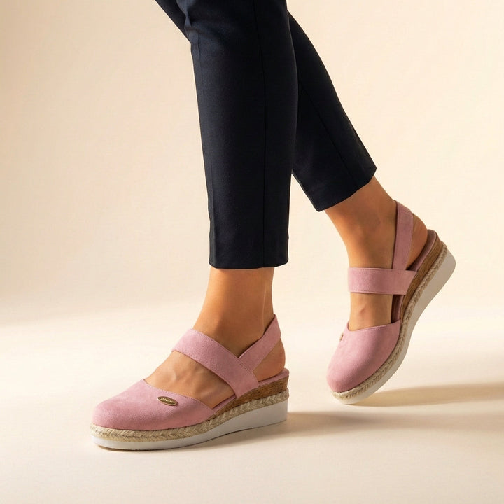 Comfort fit women's espadrille platform sandals, perfect for all-day wear. Stylish summer casual shoes.