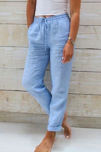 Women's comfortable flowy wide leg pants, ideal for summer casual wear & travel. High waist, relaxed fit.