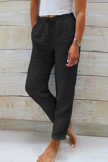 Flowy wide leg women's pants in a comfortable, relaxed fit, suitable for travel, casual outings, and everyday wear.