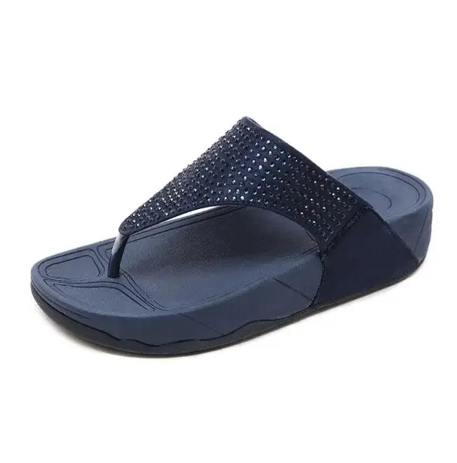 Soft and comfortable rhinestone platform sandals for women, suitable for everyday summer footwear