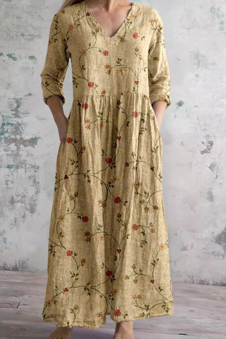 Casual & elegant women's flowing maxi dress, lightweight and comfortable for spring/summer daily wear.