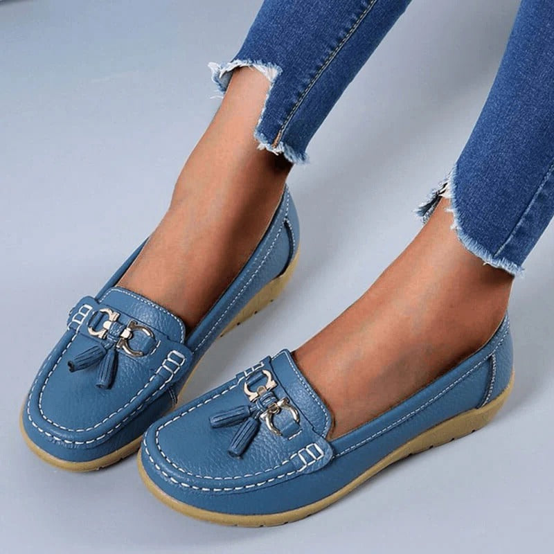 Elegant slip-on women's loafers, offering supportive all-day comfort for both casual and work environments.