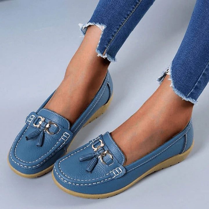 Elegant slip-on women's loafers, offering supportive all-day comfort for both casual and work environments.