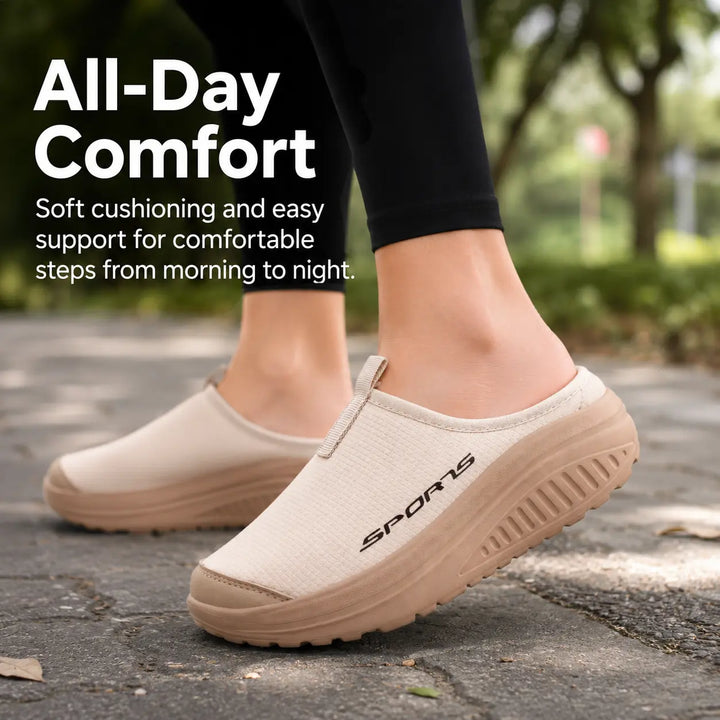 Comfortable women's slip-on orthopedic slippers offering excellent foot support.