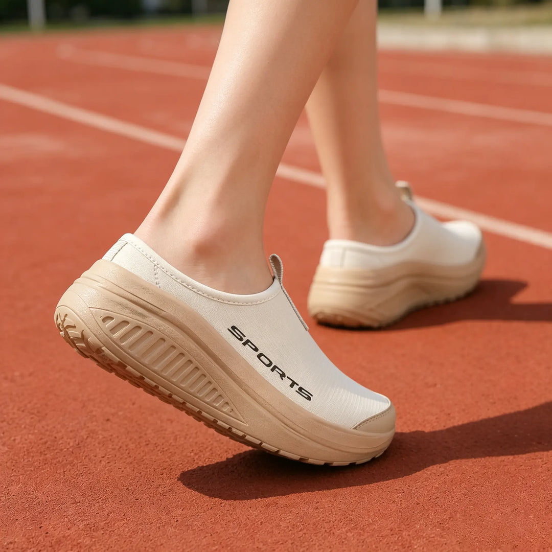 Lightweight women's comfortable closed toe orthopedic house shoes.