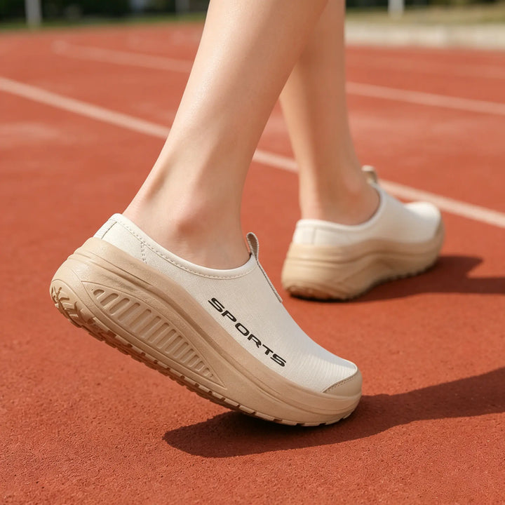 Lightweight women's comfortable closed toe orthopedic house shoes.