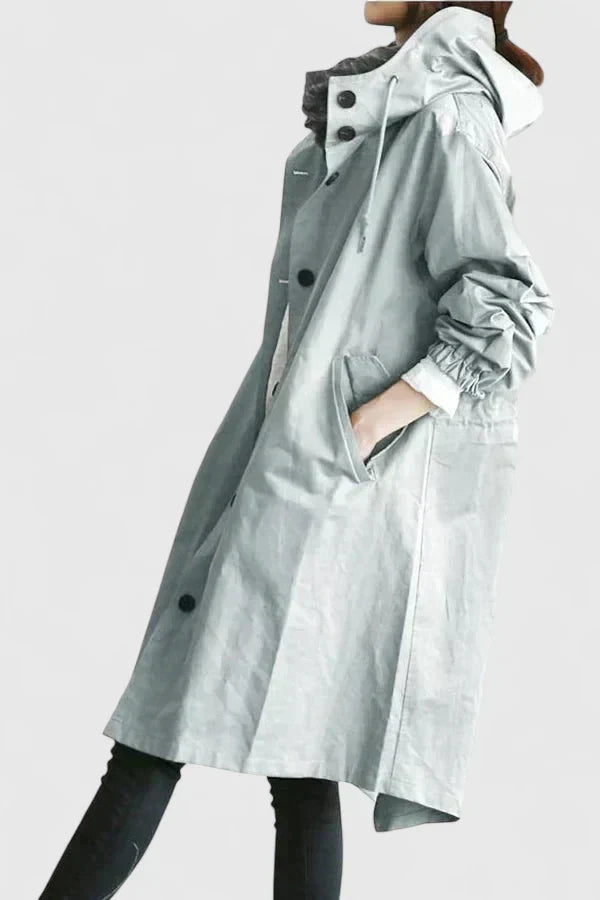 Stylish women's oversized jacket, comfortable & versatile for casual elegance. Perfect fall fashion.