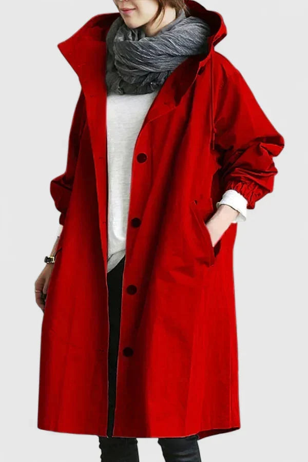 Chic women's oversized jacket, comfortable for everyday wear. Essential fall/winter outerwear.