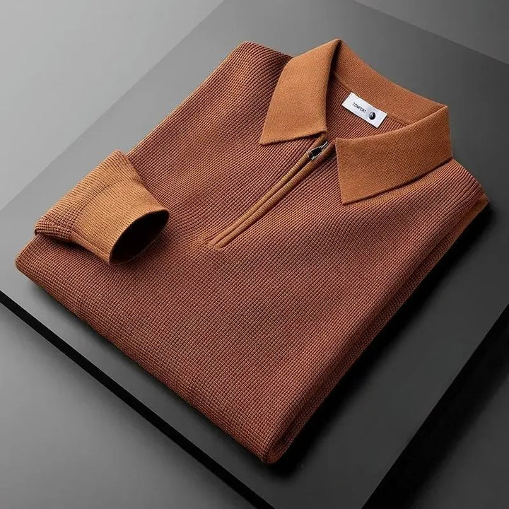 Women's comfortable quarter zip pullover sweater in a relaxed fit, perfect for casual everyday wear.