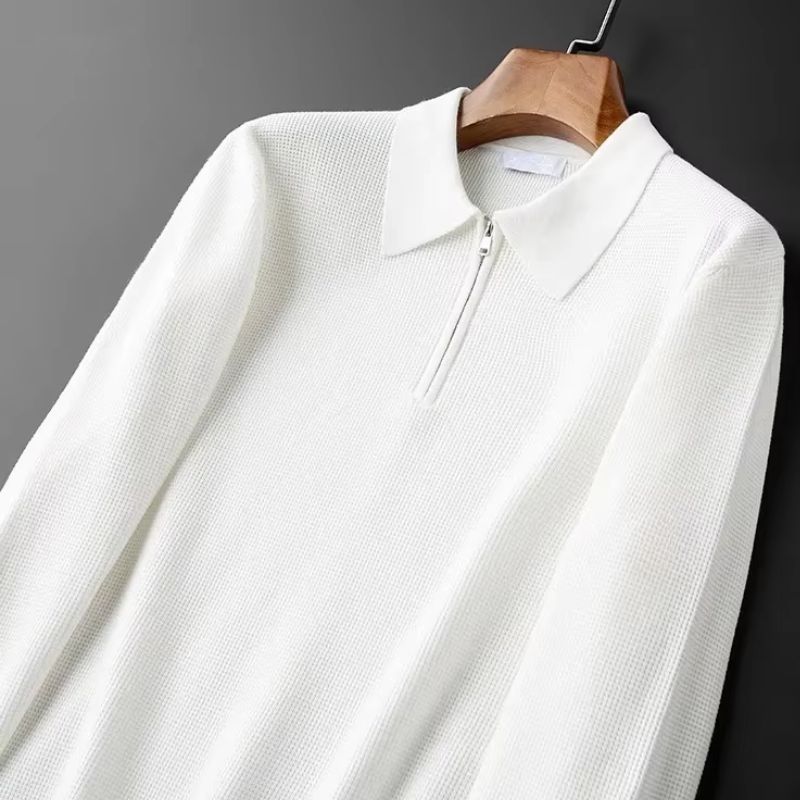 Everyday women's quarter zip pullover sweater, offering a comfortable, relaxed fit for versatile winter style.