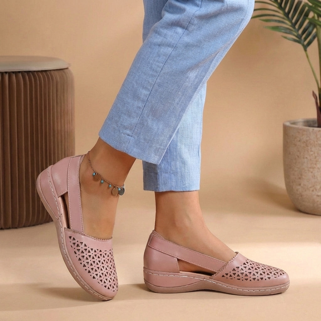 Women's breathable slip-on loafers, offering stylish comfort for casual or semi-formal spring outfits.