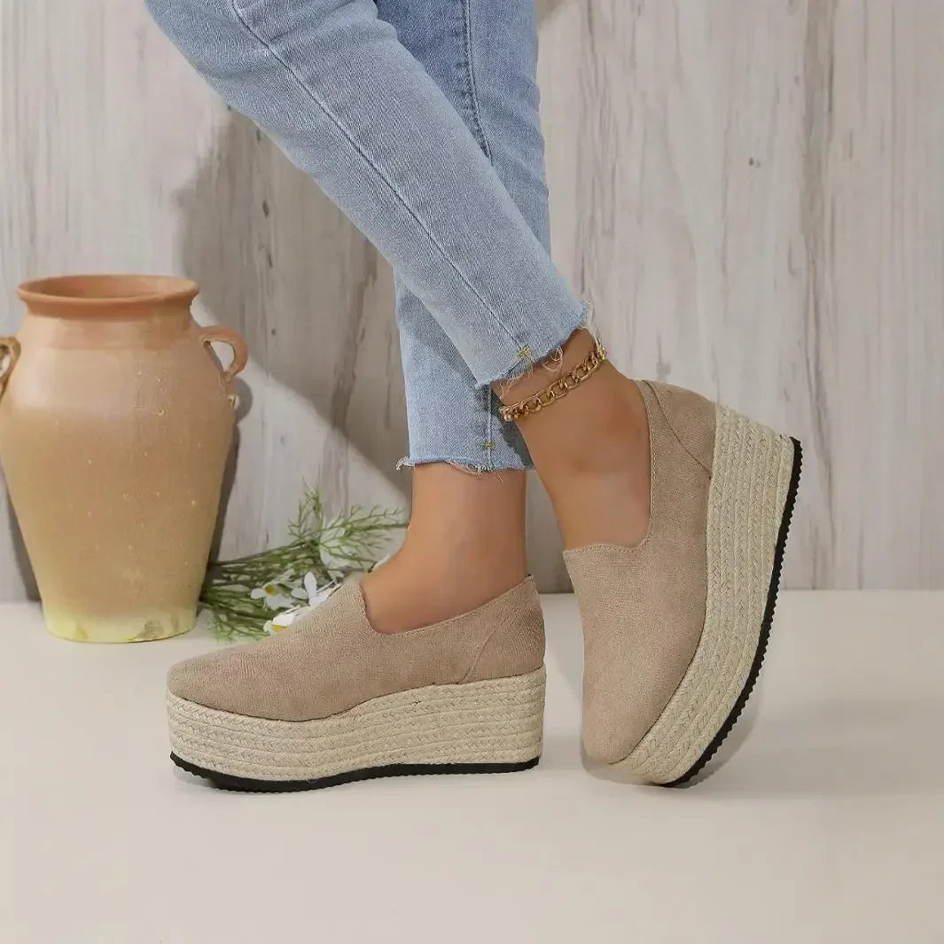 Women's orthopedic slip-on platform shoes, great for all-day comfort.