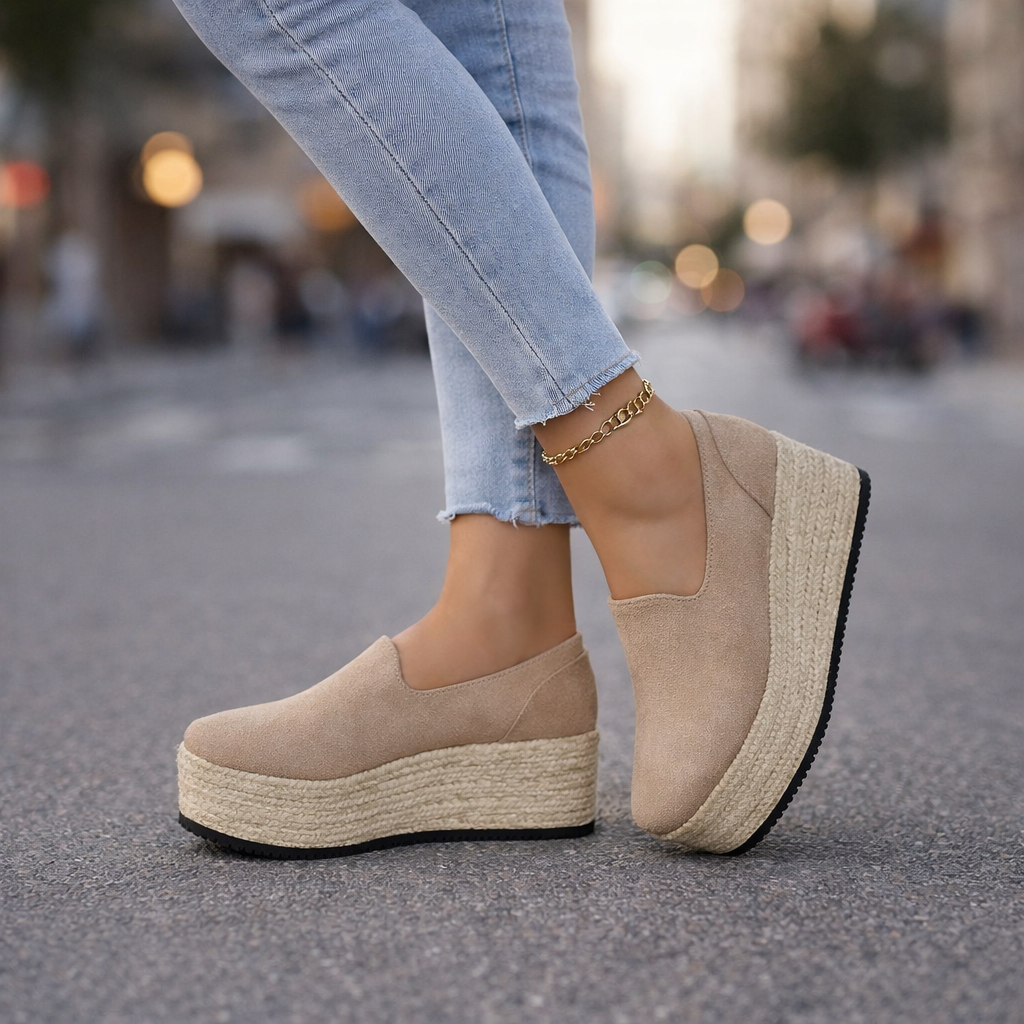 Casual women's orthopedic slip-on platform shoes, offering ultimate comfort.